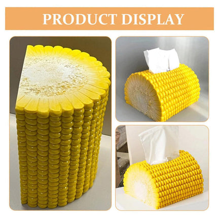 Corn Shape Tissue Box Paper Dispenser Decorative Napkin Holder for Home Office