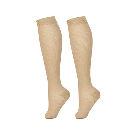 Open Toe Compression Socks Calf Support Long Tube for Sleep / Recovery