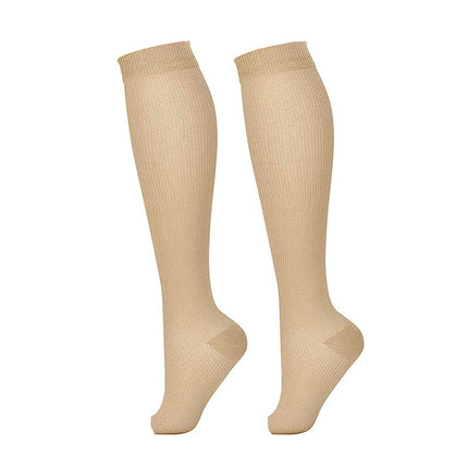 Open Toe Compression Socks Calf Support Long Tube for Sleep / Recovery
