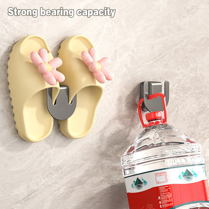 3PCS Wall Mounted Slipper Rack Bathroom Shoe Storage Hook Holder Organiser