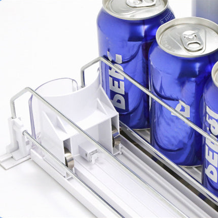 4pcs Automatic Beverage Pusher E Shape Shelf Organizer Supermarket Bottle Rack