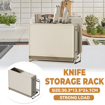 Draining Countertop Knife Cutlery Storage Rack for Kitchen Utensils Space Saving