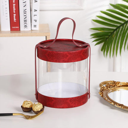 Portable Transparent Hug Bucket Dessert Cookie Boxes 10pcs Gift Candy Storage