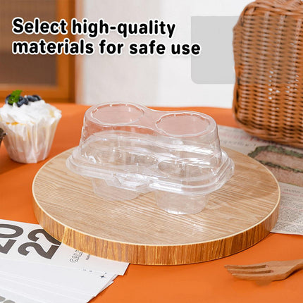 100PCS Transparent Cupcake Packaging Box Muffin Container Bakery