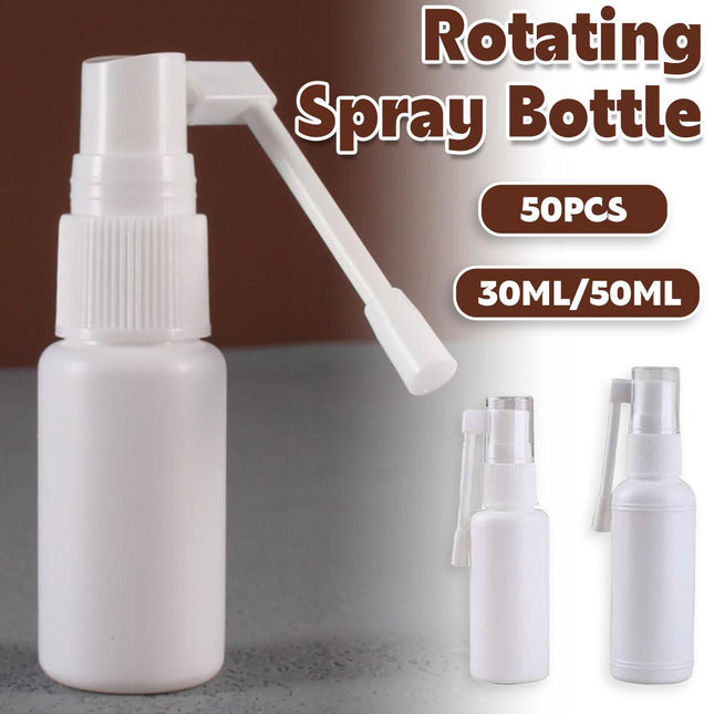 50PCS Rocker Sprayer 360 Degree Spray Bottle Small White Refillable Mist Container