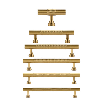 6 Sizes Gold Cabinet Door Handle Light Luxury Bronze Pull for Wardrobe Drawer