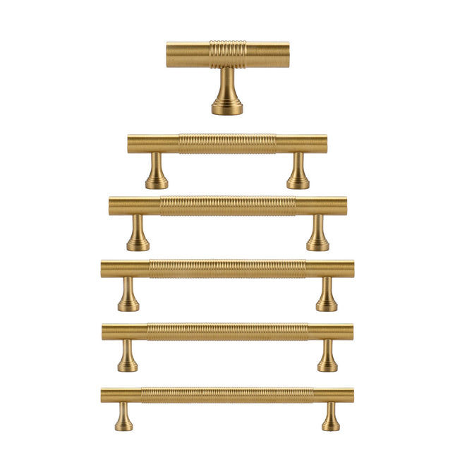 6 Sizes Gold Cabinet Door Handle Light Luxury Bronze Pull for Wardrobe Drawer