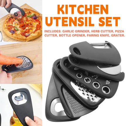 6 Pcs Kitchen Gadget Set Space-Saving Stackable 430 Stainless Steel