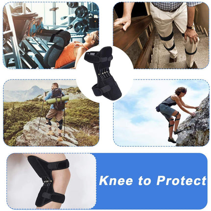 Adjustable Knee Support Booster Brace for Lifting Squatting Hiking and Sports