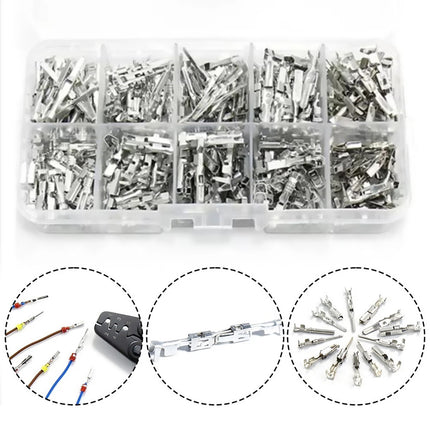 290PCS Automotive Electrical Wire Terminal Pins Kit Crimp Connectors Repair Use