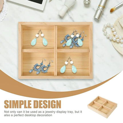 Wooden Jewelry Display Trays 5pcs Bracelet Storage Organizer for Rings Earrings