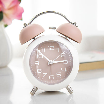 Strong Wake-Up Alarm Clock with Night Light Battery-Powered Silent Durable