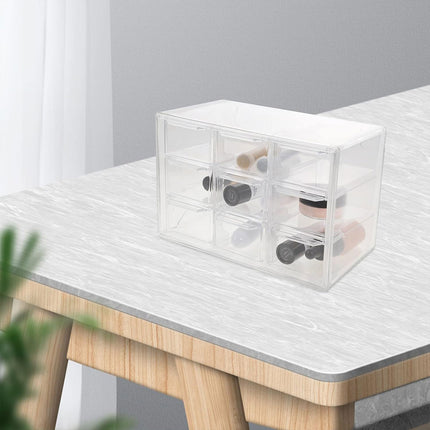 Storage Organizer Box Mini Plastic Desktop Drawers Desk Craft Cabinet For Office