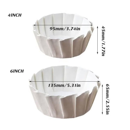 100PCS Non Folding Non Stick Oil Proof Cake Paper Tray Baking Food Serving Plate