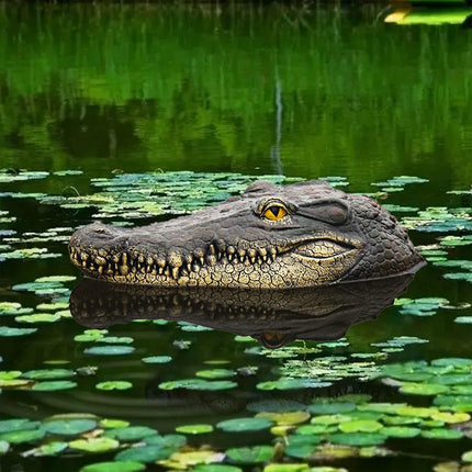 Floating Alligator Head Pond Ornament Garden Pool Animal Decor Simulation Model