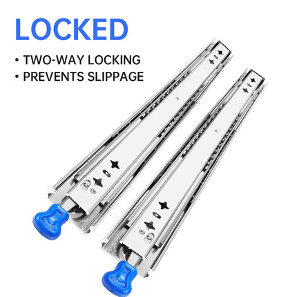 2PCS 53mm Heavy Duty Drawer Slides 850mm Full Extension Rail