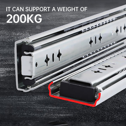 2PCS 53mm Heavy Duty Drawer Slides 850mm Full Extension Rail