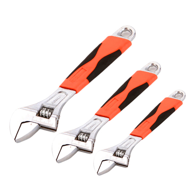 8inch 10inch 12inch Durable Chrome Vanadium Steel Rubberized Grip Adjustable Wrench