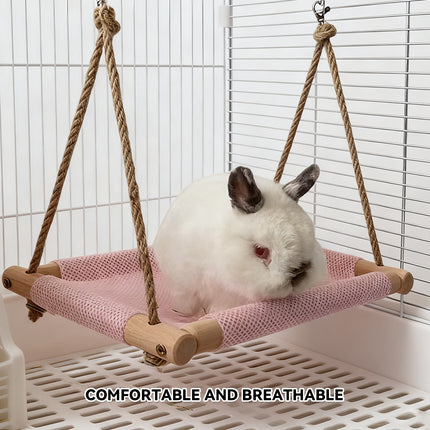 Small Pet Hammock Durable Breathable Mesh Hanging Bed for Indoor Cage Pets Use