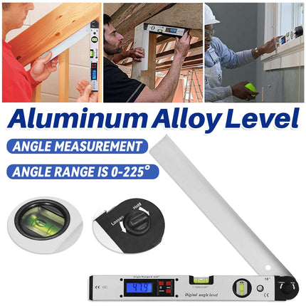 Aluminum Alloy Digital Angle Ruler Level Tool High Precision for Construction