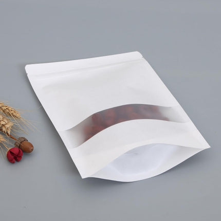 100PCS Kraft Paper Bags with Clear Window Gift Bags Easy to Use for Small Items