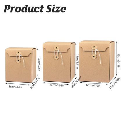 10PCS Kraft Paper Box Corrugated Packaging Box Gift Storage Transport Carton