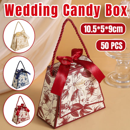 50pcs Wedding Candy Box Gift Box for Party Favors Decorative Candy Packaging