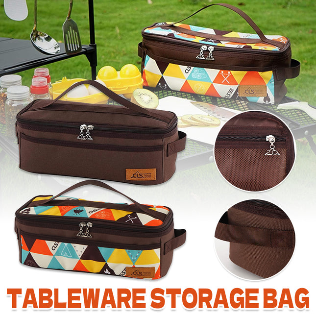 Camping Cookware Storage Bag Portable Travel Wash Bag Tableware Organizer Case