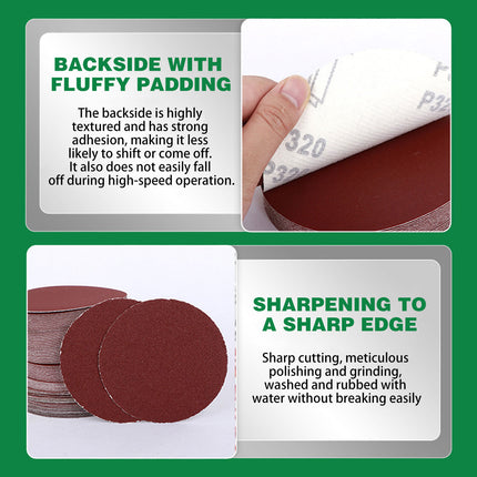 300PCS 6 Inch Sanding Discs For Wood Metal Plastic Grinding Polishing Finishing