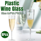 8pcs 180ml Plastic Champagne Glass Tall Wine Glass for Party Wedding Celebration