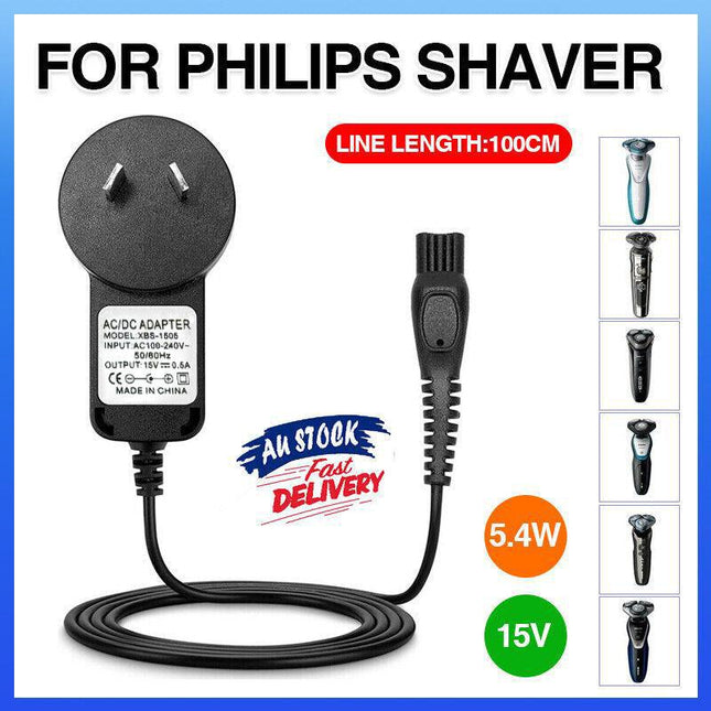 15V Shaver Charger Charging Power Adapter Cord Fit For Philips Hq8505 7000 5000 - Aimall