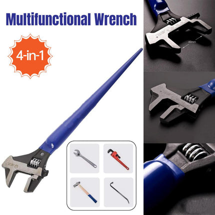 4 in 1 Multi Function Adjustable Wrench Tool Heavy Duty Mechanic Wrench Set