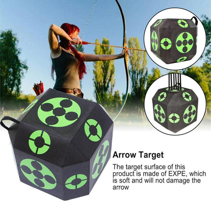 Portable 3D Archery Target Multi-faceted Solid Bow Arrow Target Outdoor Indoor