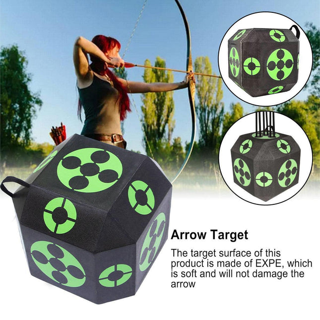 Portable 3D Archery Target Multi-faceted Solid Bow Arrow Target Outdoor Indoor