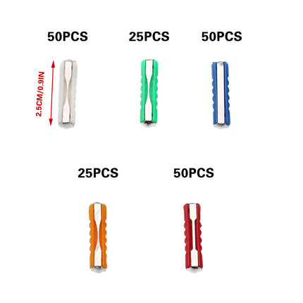 200PCS Torpedo Car Fuse Assortment Kit with Colour Coded Ratings for Vehicle Maintenance