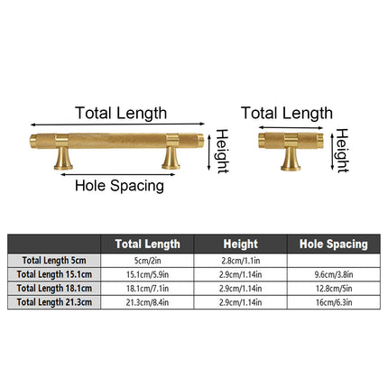 Copper Cabinet Handles 4 Sizes Gold Light Luxury Pulls for Drawer Wardrobe Door