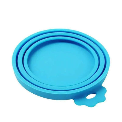 Sky Blue 1/2/3pc Pet Food Can Cover Lid Pet Tin Silicone Reusable Storage Cap Top - Aimall