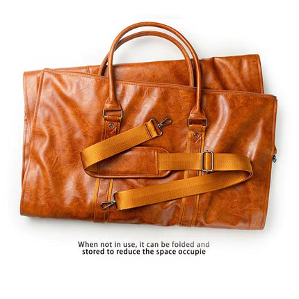 PU Leather Travel Duffel Bag Men Weekend Overnight Luggage Bag for Travel Sports