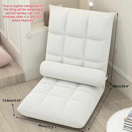 Artiss Floor Lounge Sofa Bed Chair with Lumbar Pillow Folding Adjustable Cushion