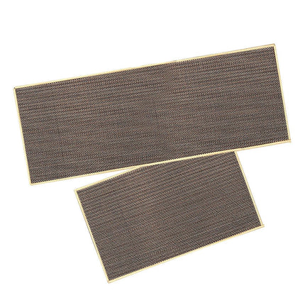 2PCS Absorbent Kitchen Floor Mat Non Slip Foldable Linen Rug with Rubber Backing