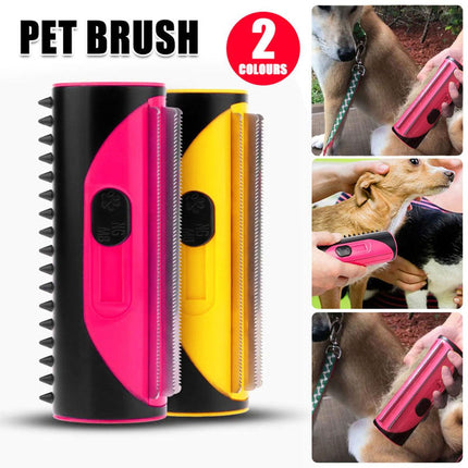 Pet Dog Cat Hair Fur Deshedding Shedding Trimmer Tool Grooming Roll Comb Brush