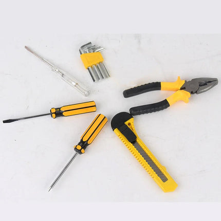 Emergency Home Toolbox Tool Set for Household Repair Kit with Essential Tools