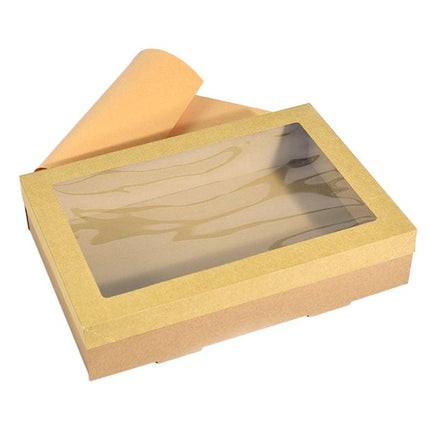 20PCS Pie Boxes White Bakery Boxes Pastry Boxes with Window for Cookies Muffins