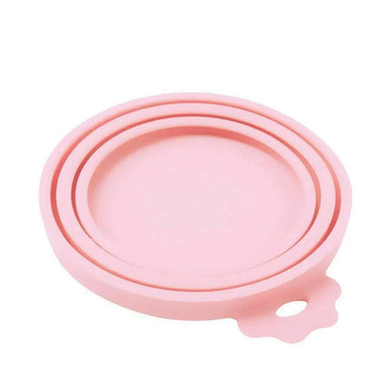 Pink 1/2/3pc Pet Food Can Cover Lid Pet Tin Silicone Reusable Storage Cap Top - Aimall