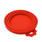 Red 1/2/3pc Pet Food Can Cover Lid Pet Tin Silicone Reusable Storage Cap Top - Aimall