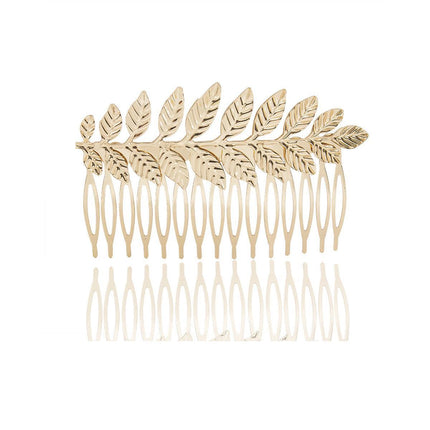 8pcs Gold Leaf Headband Bridal Hair Accessories Elegant Leaf Hair Band Set