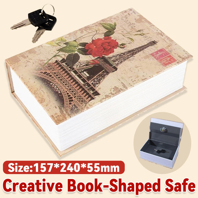 Book Safe Home Hidden Cash Money Box Secret Security Jewellery Key Locker 2 Keys