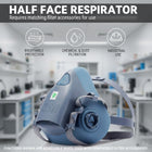 Reusable Half Face Respirator Mask Silicone Medium Painting Spray Dust
