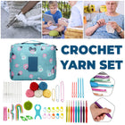 Beginner Crochet Yarn Set with Storage Case for DIY Scarf Hat Making Supplies