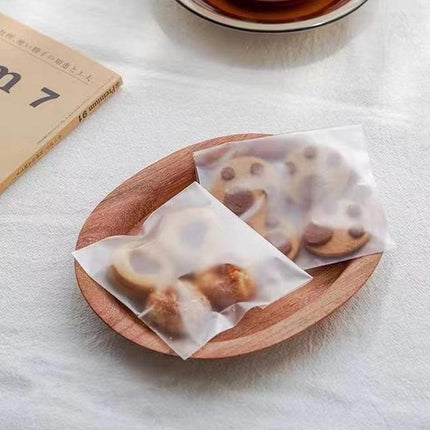 100X Translucent Plastic Candy Packaging Bags Self Adhesive Cookie Biscuit Bags